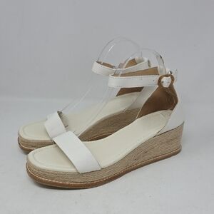 Splendid Darcy White Wedge Sandals with Jute Heel Size 9.5